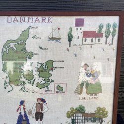 H�ndbroderet Danmarkskort