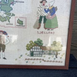 H�ndbroderet Danmarkskort