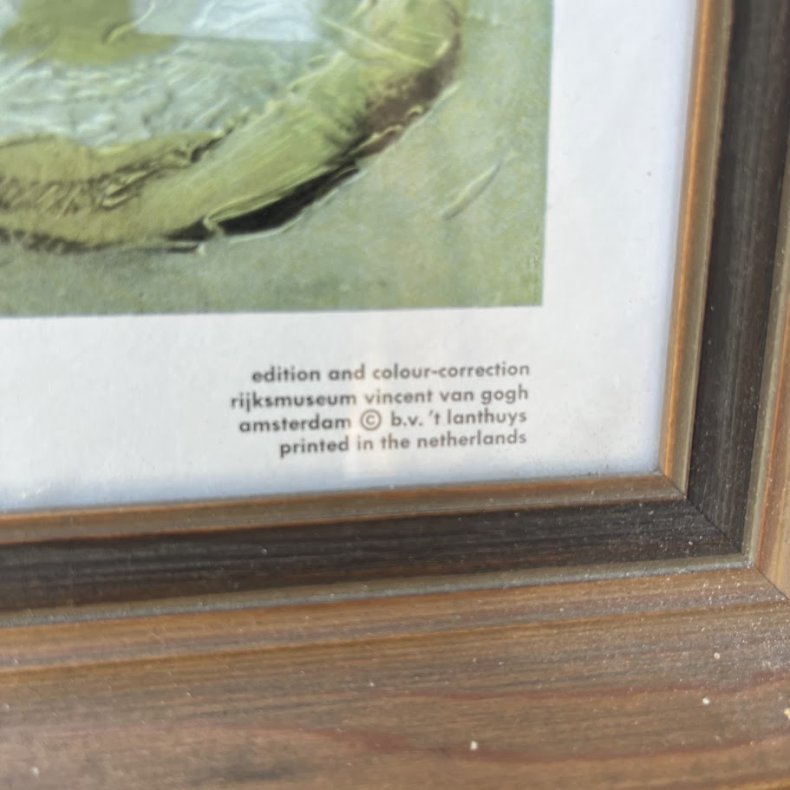 Kunsttryk af et par slidte st�vler