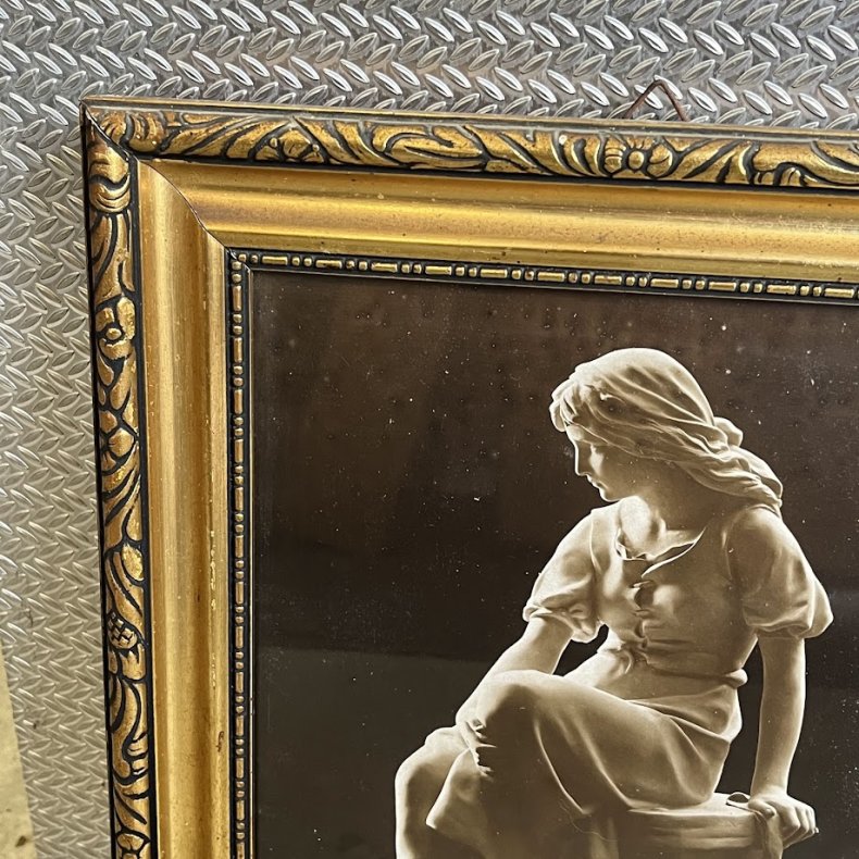 Antikt Kunsttryk af Eug�ne Aizelin: "Mignon"