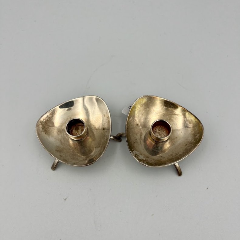 Vintage Atla S�lvplet Kertestager 
