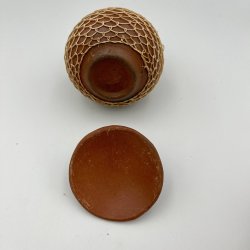 Terrakotta-krukke med Rattanflet