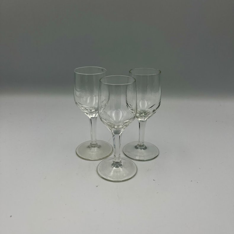 3 elegante snapsglas