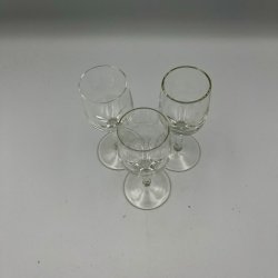 3 elegante snapsglas