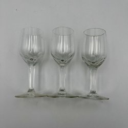 3 elegante snapsglas