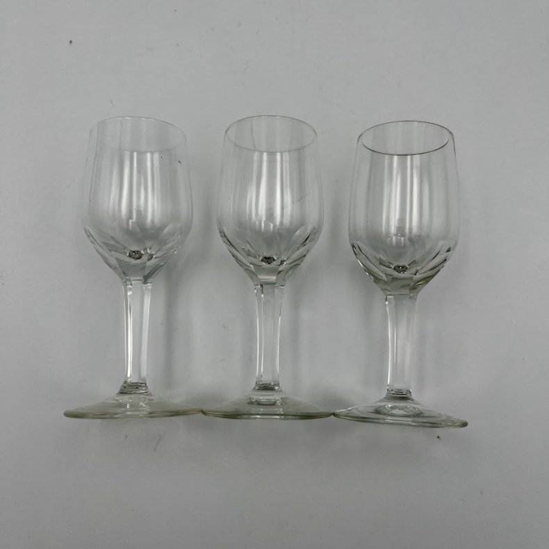 3 elegante snapsglas