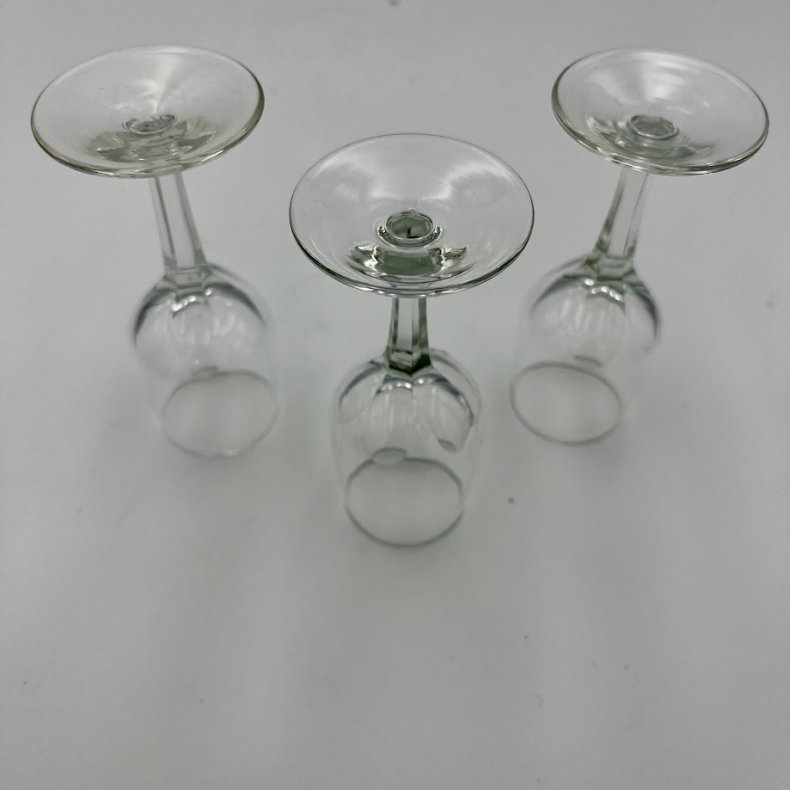 3 elegante snapsglas