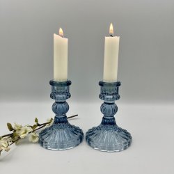 Elegante bl� lysestager