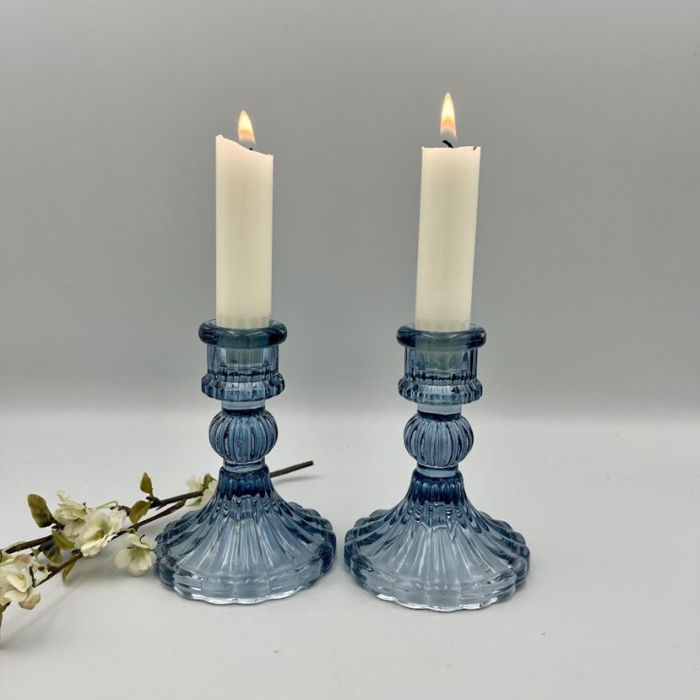 Elegante bl� lysestager