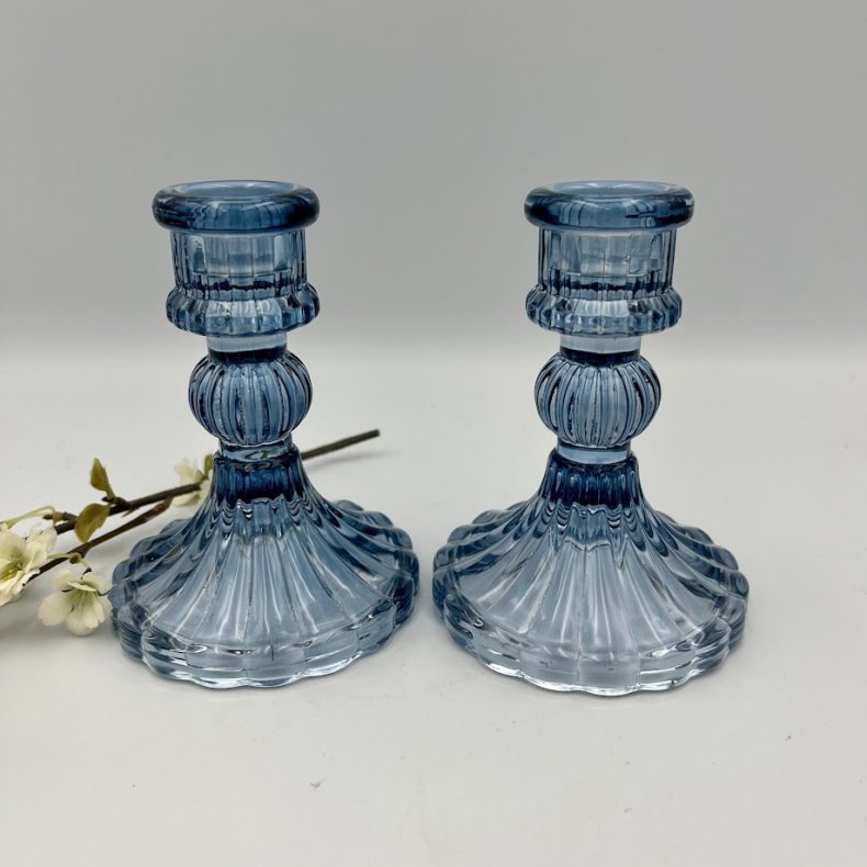 Elegante bl� lysestager