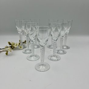 Klassiske Amager (Twist) snapseglas fra Kastrup/Holmegaard
