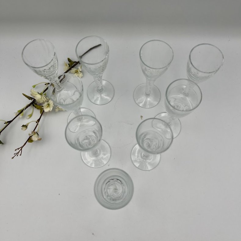Klassiske Amager (Twist) snapseglas fra Kastrup/Holmegaard